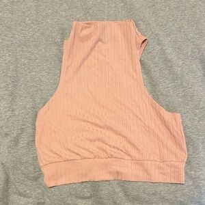 NWT Free people mock neck tank top in hazy pink, size medium